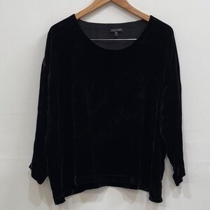 Eileen Fisher Black Velvet‎ Top Medium